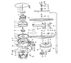 Kenmore 5871744580 motor, heater and spray arm diagram