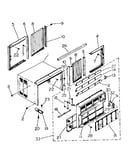 Cabinet and front panel parts