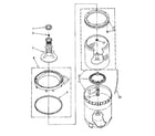 Kenmore 11081662100 agitator, basket and tub parts diagram