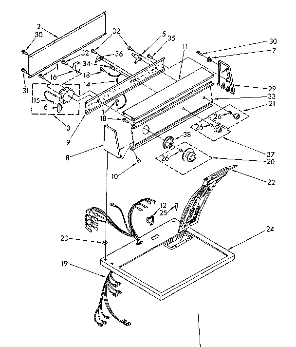 Top and console parts