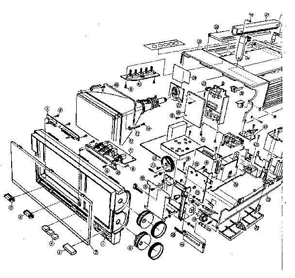 Cabinet exploded view and repair parts list