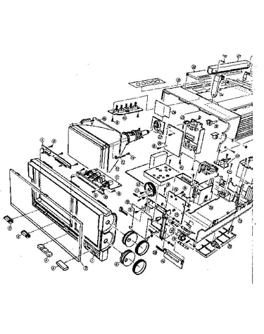 Cabinet exploded view and repair parts list