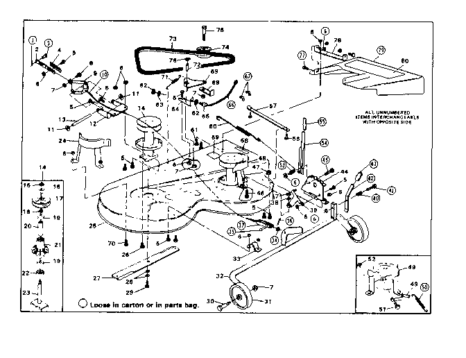 32" side discharge mower deck