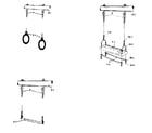 Sears 512720620 swing, trapeze, and gym ring assemblies diagram