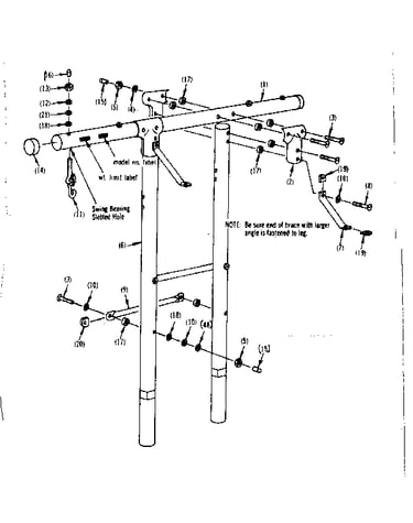 Leg and top bar assembly