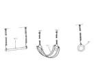 Sears 70172039-0 trapeze bar, swing, & gym rope assembly diagram
