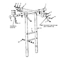 Sears 70172067-0 top bar and leg assembly diagram