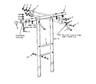 Sears 70172071-0 top bar and leg assembly diagram