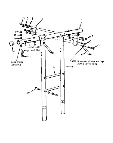 Top bar and leg assembly