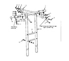 Sears 70172081-0 top bar and leg assembly diagram