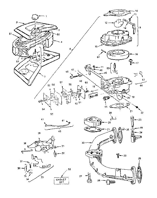 Air cleaner and carburetor