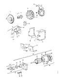 Alternator and starter motor group