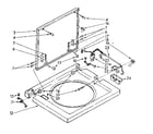 Kenmore 11084417700 washer top and lid parts diagram
