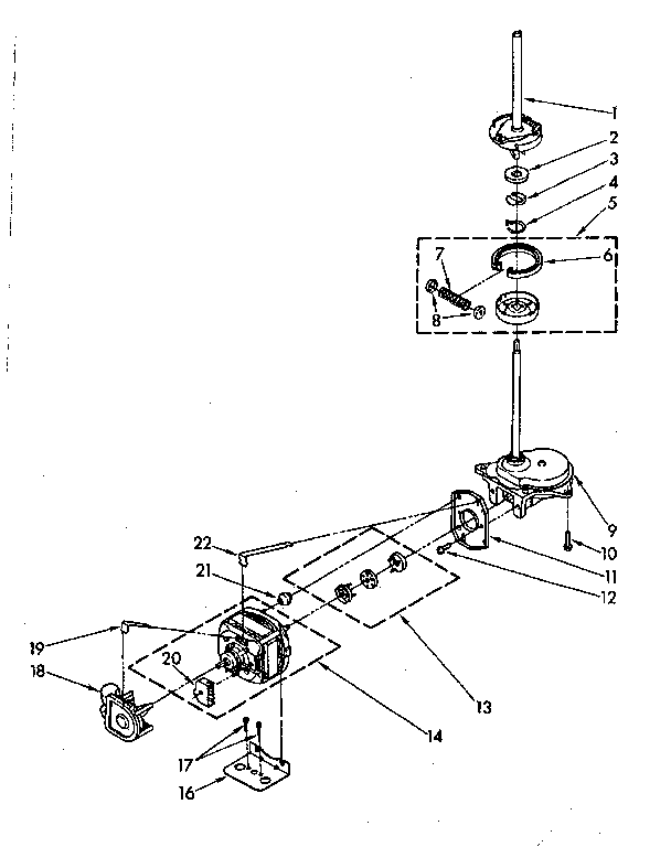 Brake, clutch, gearcase, motor and pump parts