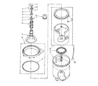 Kenmore 11081664300 agitator, basket and tub parts diagram