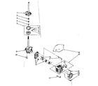 Kenmore 11081664100 brake, clutch, gearcase, motor and pump parts diagram