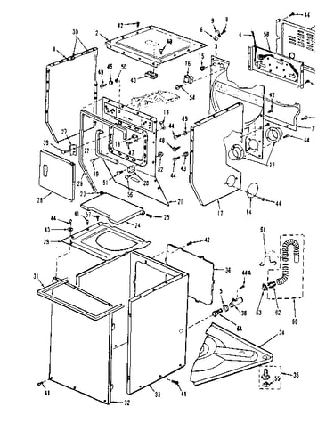 Cabinet parts, heater