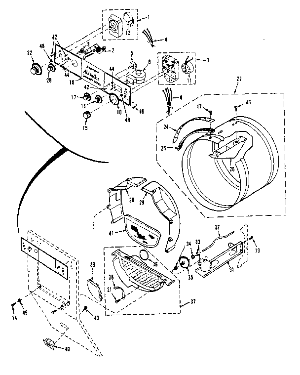 Console controls, drum