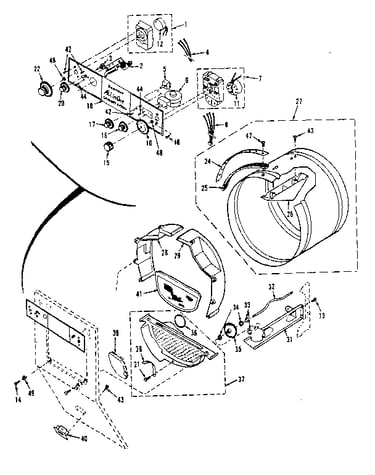 Console controls, drum