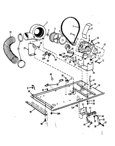 Dryer motor, blower, belt