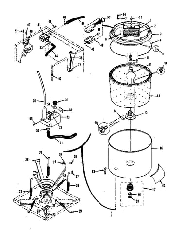 Tubs, water valve, lid switch