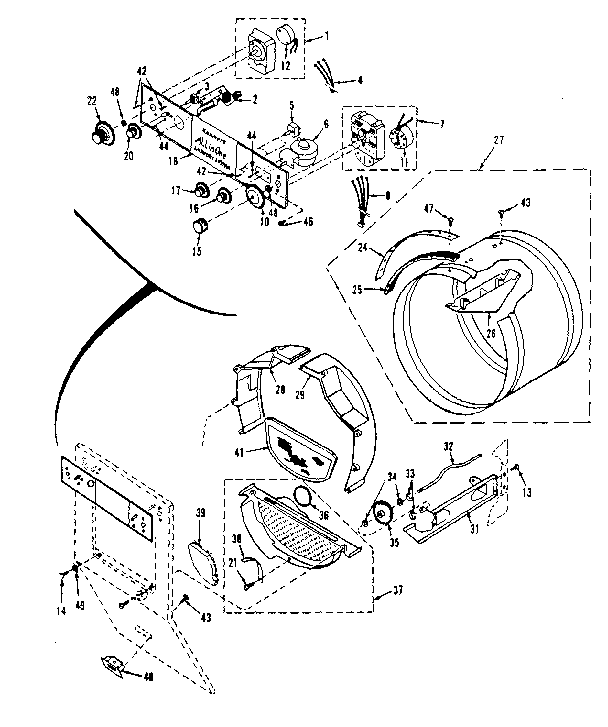 Console controls, drum