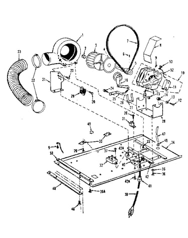 Dryer motor, blower, belt