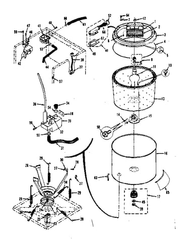 Tubs, water valve, lid switch