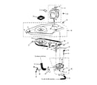 Kenmore 41789395710 washer drive system, pump diagram