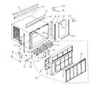 Kenmore 2537797135 cabinet and front panel parts diagram