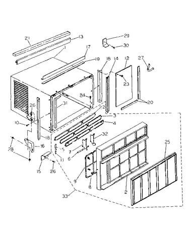 Cabinet and front panel parts