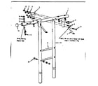 Sears 70172069-0 top bar and leg assembly diagram