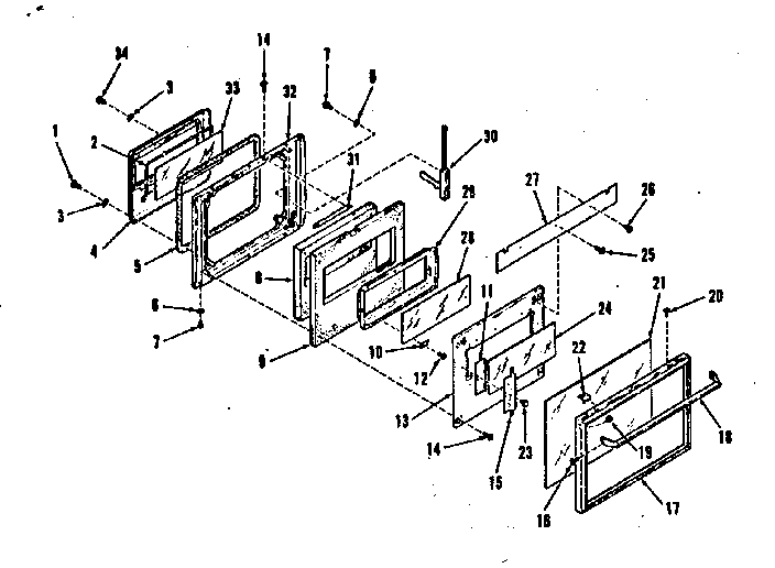 Oven door section