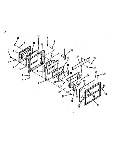 Oven door section