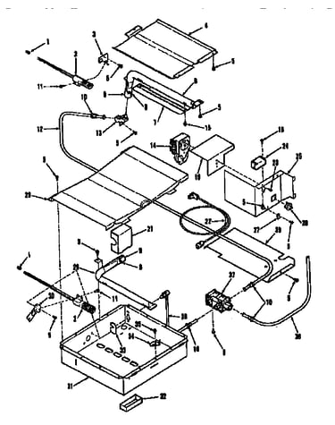 Broiler & oven burner section