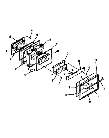 Oven door section