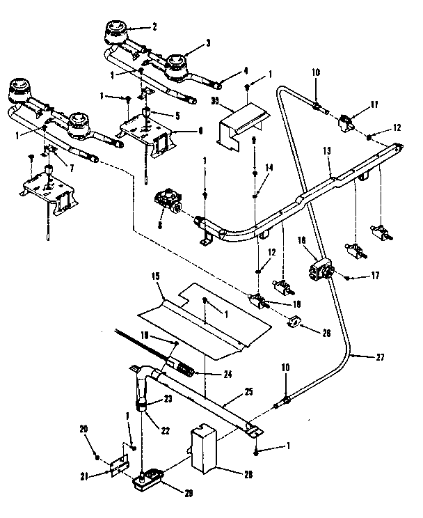 Burner section