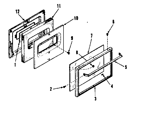 Oven door section
