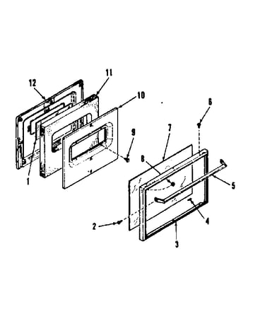 Oven door section
