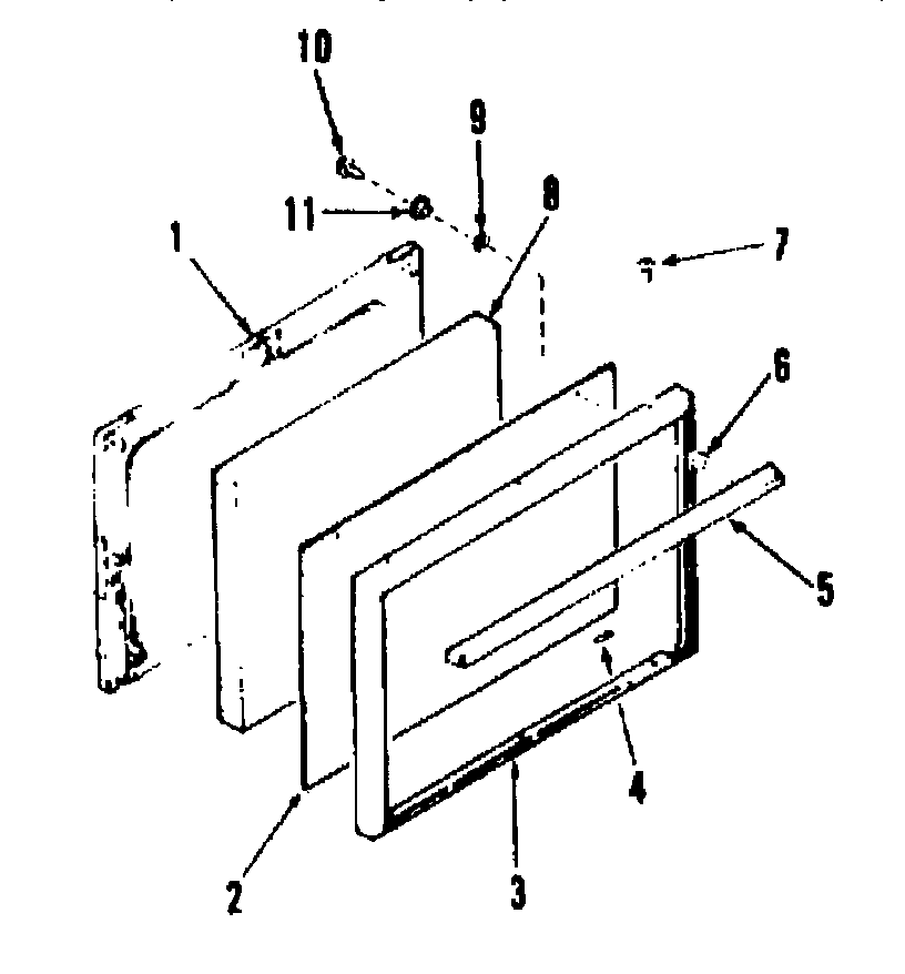 Oven door section