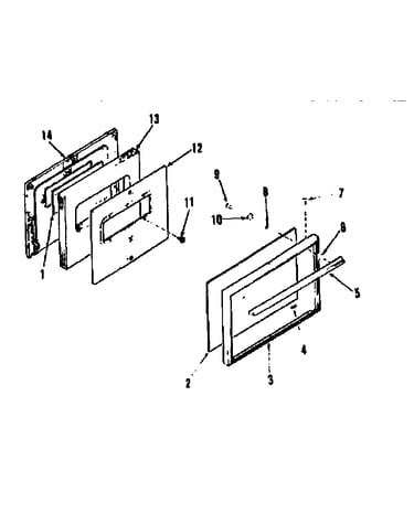 Oven door section