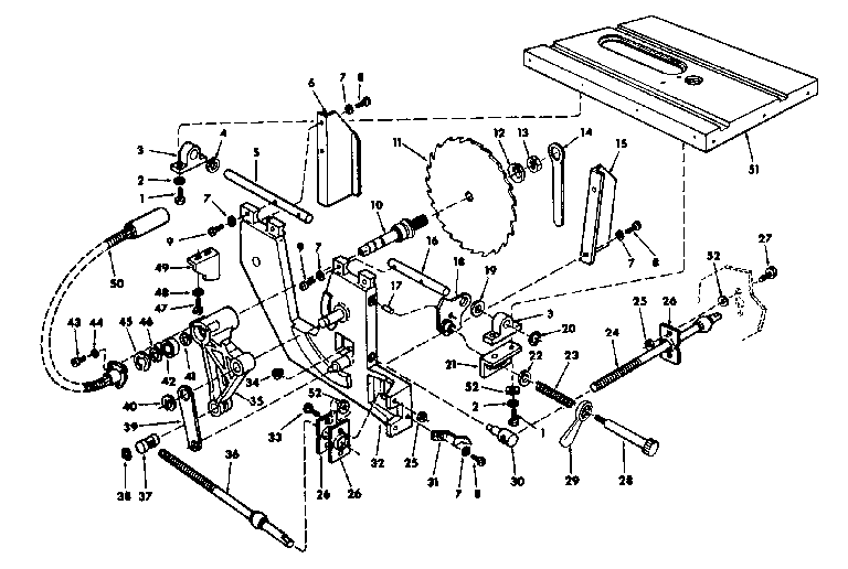 ARBOR AND BLADE ASSEMBLY