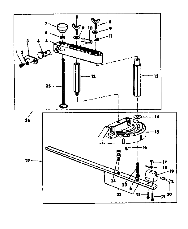 MITER GAUGE AND HOLD DOWN