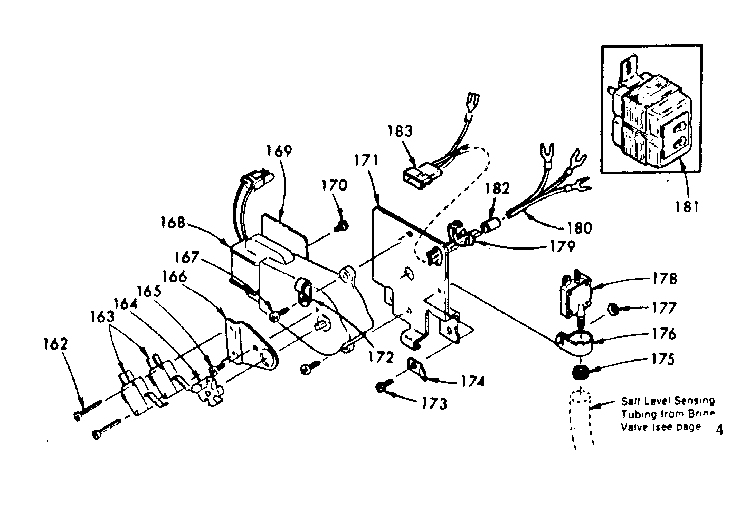 MOTOR, BRACKET, AND PRESSURE SWITCH