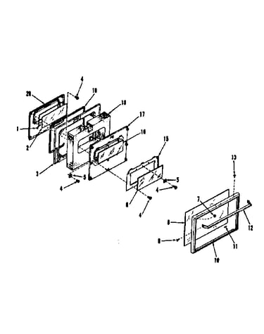 Oven door section