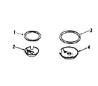 Kenmore 9114558610 optional procelain pan and chrome ring kit no. 8068400 diagram