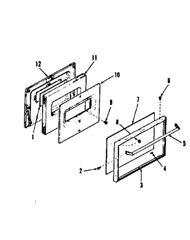 Oven door section