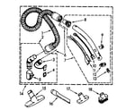 Kenmore 1162439082 hose and attachment parts diagram