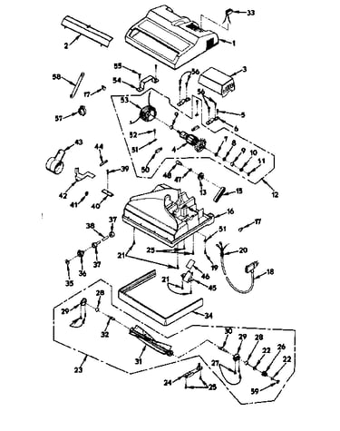 Nozzle and motor assembly