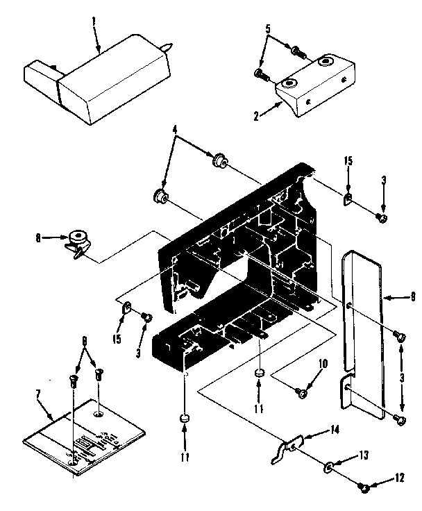 Extension plate and needle plate parts